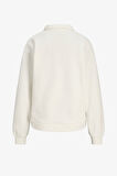 JJXX Jxpallas Kadın Beyaz Sweatshirt 12262669-BlancdeBlanc