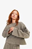 JJXX Jxelizabeth Loose Kadın Kahverengi Sweatshirt 12263614-Morel