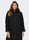 Only Siyah Kadın Kaban ONLPAULA PREMIUM PUFFER LONG OTW