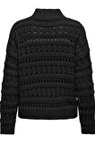 ONLLEAH LS HIGH NECK KNT SİYAH 15327561