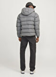 Jack & Jones Gri Erkek Mont 12239020_JCOELEMENTS PU PUFFER