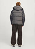 Jack & Jones Gri Erkek Mont 12260428_JCOAERO PUFFER SN