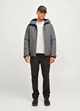 Jack & Jones Gri Erkek Mont 12262093_JCOSUMMIT PADDED SHELL JAC