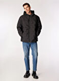 Jack & Jones Siyah Erkek Mont 12267728_JCOSONIC LIGHT JACKET PLS