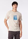 Jack & Jones Bisiklet Yaka Krem Erkek T-Shirt JORPAXTON TEE SS CREW NECK EXC