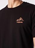 Jack & Jones Bisiklet Yaka Siyah Erkek T-Shirt JORPORTE TEE SS CREW NECK EXC