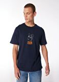 Jack & Jones Yuvarlak Yaka Lacivert Erkek T-Shirt JORPAL TEE SS CREW NECK EXC