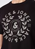 Jack & Jones Yuvarlak Yaka Siyah Erkek T-Shirt JORJAMES SS TEE EXC