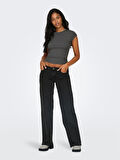 ONLJUICY LW WIDE LEG DNM REA1099 Kadın Black Denim Pantolon - 15333082