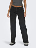 ONLJUICY LW WIDE LEG DNM REA1099 Kadın Black Denim Pantolon - 15333082