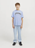 Jack & Jones Baskılı Mavi Erkek Çocuk T-Shirt 12258924