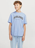 Jack & Jones Baskılı Mavi Erkek Çocuk T-Shirt 12258924