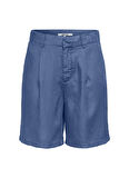 Only Orta Bel Rahat Mavi Kadın Şort ONLCHARIS LIFE MW LONG SHORT CC WVN