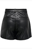 Only Kadın Deri Etek Görünümlü 100% Polyester Şort - 15338450