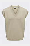 ONSLUSIM LIFE RLX 12 V-NECK VEST KNIT Erkek Gri Yelek - 22030784