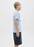 Jack & Jones Baskılı Mavi Erkek Çocuk T-Shirt 12269809
