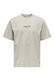 Only & Sons Erkek Onscurated Bisiklet Yaka %100 Pamuk T-Shirt 22030925 Taş