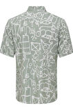 ONSBUD LIFE SS SLIM AOP VISC/LIN SHIRT 