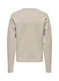 Only & Sons O Yaka Rahat Düz Ekru Erkek Kazak ONSCOOPER RLX LS 12 CREW KNIT