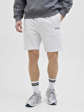 JPSTGORDON BEAU SWEAT SHORTS MID BEYAZ MELANJ