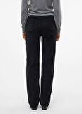 Vero Moda Yüksek Bel Standart Siyah Kadın Pantolon VMTESSA HR WIDE CORDUROY PANTS GA N