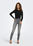 Only Yüksek Bel Dar Paça Dar Açık Gri Kadın Denim Pantolon ONLFOREVER HIGH HW SK ANA933