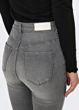 Only Yüksek Bel Dar Paça Dar Açık Gri Kadın Denim Pantolon ONLFOREVER HIGH HW SK ANA933