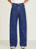 Only Geniş Paça Dar Koyu Mavi Kadın Denim Pantolon ONLLUNA HW FLARED DNM DIABOX
