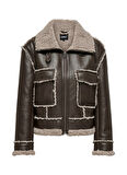 Only Açık Kahve Kadın Mont ONLBERTA SHEARLING JACKET OTW BF