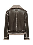 Only Açık Kahve Kadın Mont ONLBERTA SHEARLING JACKET OTW BF