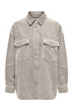 ONLTIGGY L/S CORD SHACKET PNT Kadın Bej Ceket - 15331547