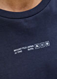 Jack & Jones Bisiklet Yaka Lacivert Erkek T-Shirt 12271257_JJJAYCE TEE SS CREW NECK