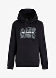 Jack & Jones Kapüşon Yaka Siyah Erkek Sweatshırt 12269940_JCOAERO FRONT PRINT SWEAT