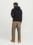Jack & Jones Kapüşon Yaka Siyah Erkek Sweatshırt 12266908_JCOLIMA LOGO SWEAT HOOD BF
