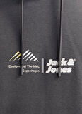 Jack & Jones Kapüşon Yaka Mor Erkek Sweatshırt 12266908_JCOLIMA LOGO SWEAT HOOD BF