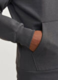 Jack & Jones Kapüşon Yaka Mor Erkek Sweatshırt 12266908_JCOLIMA LOGO SWEAT HOOD BF