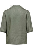 ONLTOKYO LIFE SS LINEN BL SHIRT PNT NOOS YEŞİL