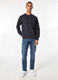 Jack & Jones Bisiklet Yaka Lacivert Erkek Sweatshırt 12265756_JORFREDERIKSBERG SWEAT CRE