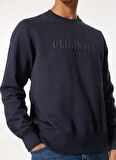 Jack & Jones Bisiklet Yaka Lacivert Erkek Sweatshırt 12265756_JORFREDERIKSBERG SWEAT CRE