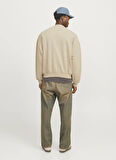 Jack & Jones Bisiklet Yaka Bej Erkek Sweatshırt 12266178_JORRIDGEWOOD WASH SWEAT CR