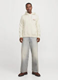 Jack & Jones Kapüşon Yaka Kırık Beyaz Erkek Sweatshırt 12265823_JORFREDERIKSBERG MARGATE S