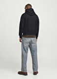 Jack & Jones Kapüşon Yaka Siyah Erkek Sweatshırt 12265823_JORFREDERIKSBERG MARGATE S