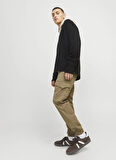 Jack & Jones Lastikli Paça Kahve Erkek Kargo Pantolon 12139912_JPSTPAUL FLAKE CARGO NOOS
