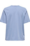 ONLMOODY LIFE S/S WORD TOP BOX JRS AÇIK MAVİ