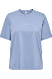 ONLMOODY LIFE S/S WORD TOP BOX JRS AÇIK MAVİ