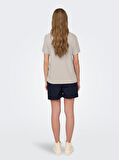 Only Onlfree Life Reg S/S Leaf Top Jrs Kadın T-shirt 15303212