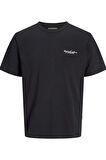 JORBOSTON CHEST BRANDING TEE SS CN SİYAH