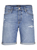 JACK JONES Erkek Blue Denim Shorts 12269612