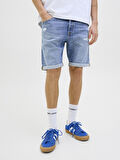 JACK JONES Erkek Blue Denim Shorts 12269612