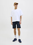 Koyu Mavi Erkek Normal Bel Standart Kalıp Denim Şort JJIRICK JJFOX SHORTS CB 310 SN